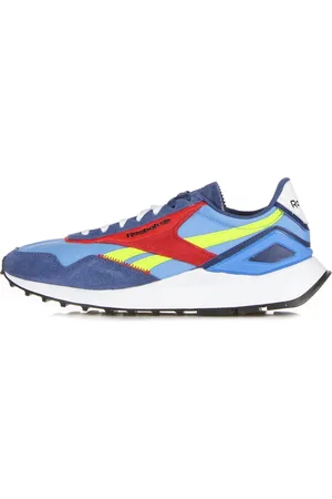 Reebok Schoenen, Heren, Veelkleurig, 45 EU, Nylon, Vintage Lage Sneaker Blauw/Geel Batik