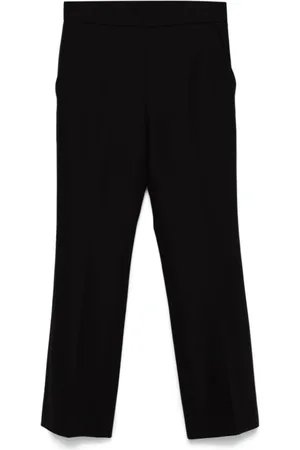 Gucci Broeken, Dames, Zwart, M, Wol, Zwarte Stijlvolle Broek