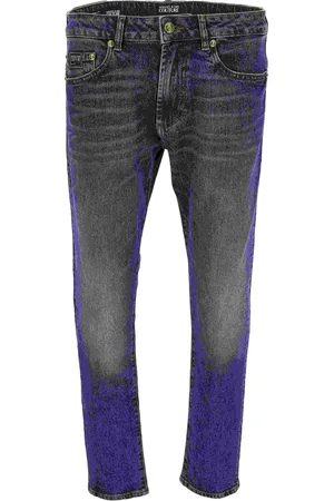 VERSACE Jeans, Heren, Blauw, W35, Stijlvolle Broeken voor Modeliefhebbers