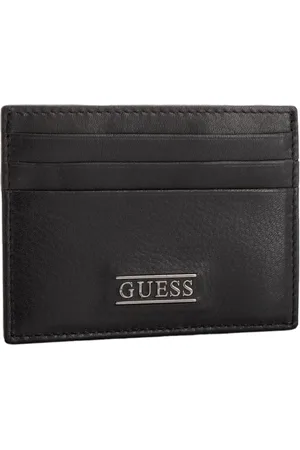 Guess Accessoires, Heren, Zwart, ONE Size, Leer, Kaarthouder Portemonnee Minimalistische Stijl