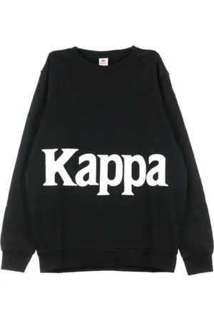 Kappa Sweatshirts & Hoodies, Heren, Zwart, M, Heren Crewneck Sweatshirt Zwart/Wit