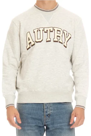 Autry Sweatshirts & Hoodies, Heren, Grijs, M, Grijze Trui met Contrastbies
