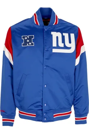 Mitchell & Ness Jassen, Heren, Blauw, L, Polyester, NFL Heavyweight Bomberjack New York Giants