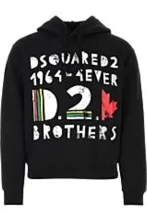 Dsquared2 Sweatshirts & Hoodies, Heren, Zwart, S, Katoen, Stijlvolle Hoodie voor een Trendy Look