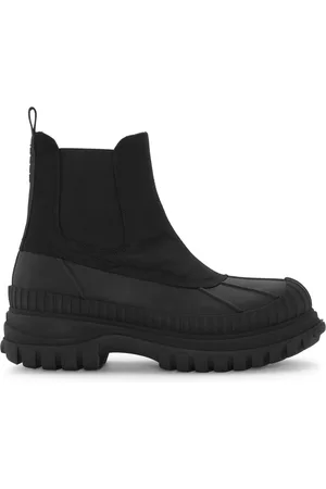 Ganni Schoenen, Dames, Zwart, 39 EU, Polyester, Zwarte outdoor Chelsea-laarzen