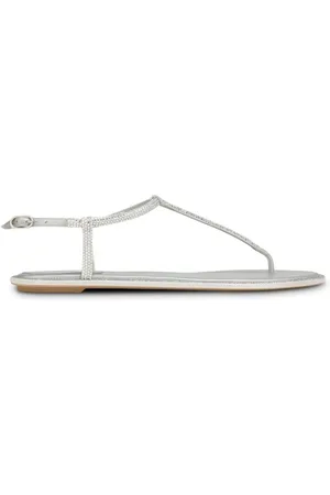 RENE CAOVILLA Schoenen, Dames, Grijs, 36 EU, Grijze Strappy Sandalen