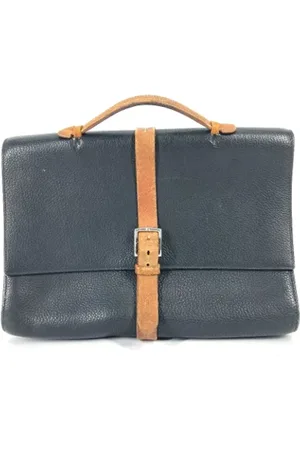 Hermès Pre-owned, Heren, Zwart, ONE Size, Leer, Pre-owned Leather briefcases
