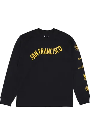 Nike Tops, Heren, Zwart, L, Katoen, City Edition Longsleeve T-shirt