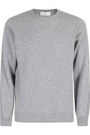 FILIPPO DE LAURENTIIS Truien, Heren, Grijs, L, Wol, Cashmere Wool Sweater