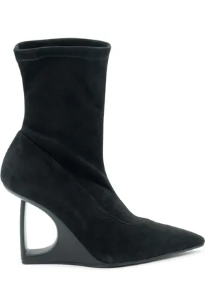vic matiè Schoenen, Dames, Zwart, 36 EU, Suède, Zwarte Stretch Suède Enkellaars