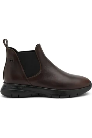 Frau Schoenen, Dames, Bruin, 37 EU, Leer, Bruine leren sportieve schoenen met elastische lussen