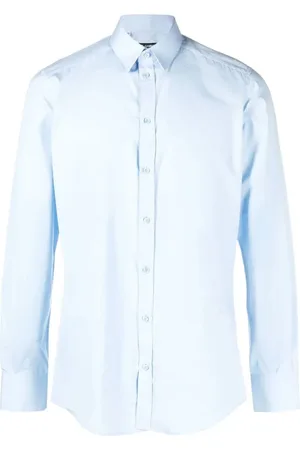 Dolce & Gabbana Overhemden, Heren, Blauw, 4Xl, Katoen, Casual Katoenen Shirt met Uniek Ontwerp