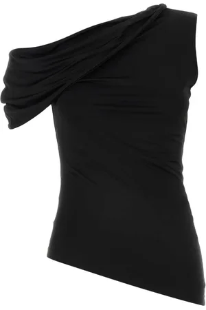 Alexander McQueen Tops, Dames, Zwart, S, Stijlvol Zwart Jersey Top