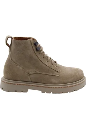 Birkenstock Schoenen, Dames, Grijs, 38 EU, Suède, Revolver Enkellaars