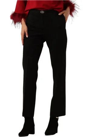 Twin-Set Broeken, Dames, Zwart, 3Xs, Zwarte Elegante Pantalon voor Vrouwen