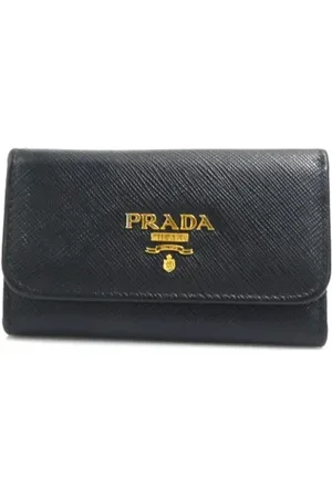 Prada Pre-owned, unisex, Zwart, ONE Size, Leer, Tweedehands leren portemonnees
