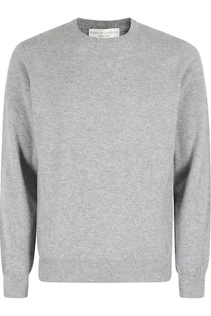 FILIPPO DE LAURENTIIS Truien, Heren, Grijs, 2Xl, Kasjmier, Kasjmier Hals Trui