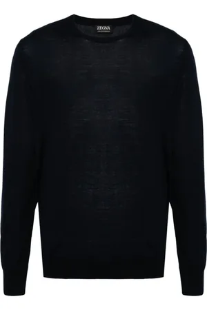 Ermenegildo Zegna Truien, Heren, Blauw, S, Wol, B09 Crewneck Sweater
