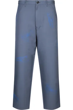 Comme des Garçons Broeken, Heren, Grijs, L, Polyester, Grijze Stijlvolle Broek