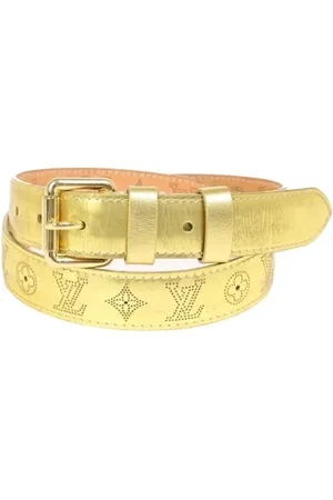 LOUIS VUITTON Pre-owned, Dames, Geel, ONE Size, Leer, Pre-owned Leather belts