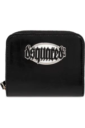 Dsquared2 Accessoires, Dames, Zwart, ONE Size, Leer, Portemonnee met Logo