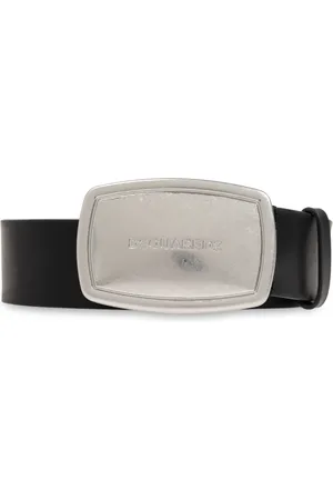 Dsquared2 Accessoires, Heren, Zwart, 85 CM, Leer, Leren Riem