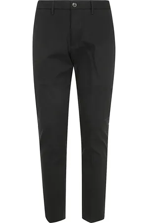 Nine In The Morning Broeken, Heren, Zwart, L, Katoen, Zwarte Slimme Chino Broeken voor Mannen