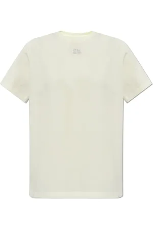 Ganni Tops, Dames, Wit, M, Katoen, Logo T-shirt