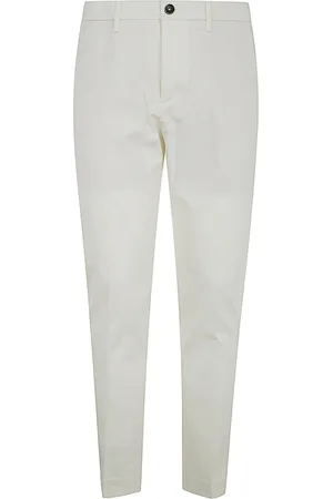 Nine In The Morning Broeken, Heren, Wit, M, Katoen, Slim Milk Chino Broek