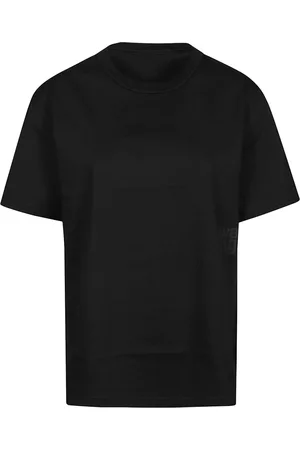 Alexander Wang Tops, Dames, Zwart, M, Katoen, Logo Essential T-Shirt