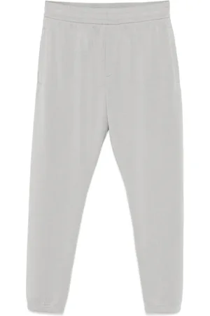 Emporio Armani Broeken, Heren, Grijs, S, Grijze Capsule Broek met Elastische Tailleband
