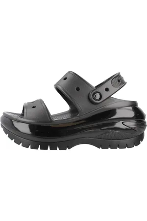 Crocs Schoenen, Dames, Zwart, 39 EU, Klassieke Mega Crush Platte Sandalen
