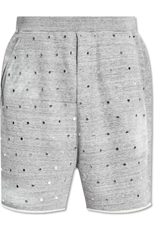 Dsquared2 Korte broeken, Heren, Grijs, L, Katoen, Logo Shorts