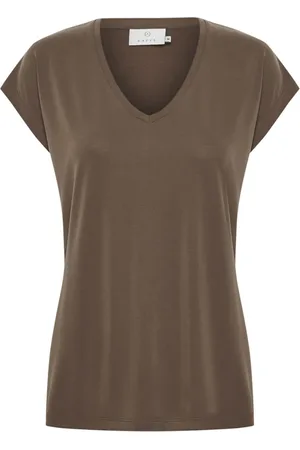Kaffe Tops, Dames, Bruin, 2Xl, Polyester, T-Shirts