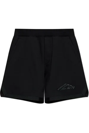 Dsquared2 Korte broeken, Heren, Zwart, L, Katoen, Logo Shorts