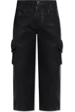 AMIRI Broeken, Heren, Zwart, W30 L32, Leer, Broek met zakken