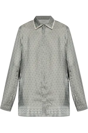 Golden Goose Blouses & Shirts, Dames, Grijs, S, Shirt met decoratieve kraag