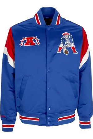 Mitchell & Ness Jassen, Heren, Blauw, XL, Polyester, NFL Heavyweight Bomberjack New England Patriots
