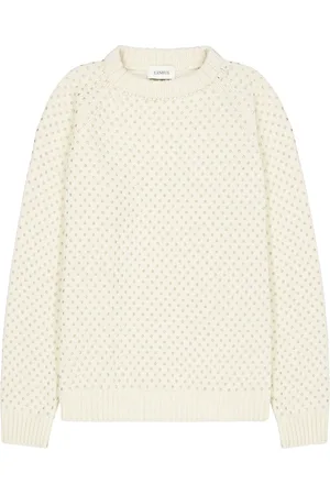 LANEUS Truien, Dames, , S, Wol, Hotfix versierde wollen raglan trui