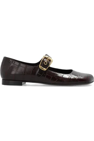 Chloé Schoenen, Dames, Bruin, 39 1/2 EU, Leer, Ballerinas Polly