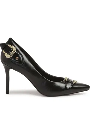VERSACE Schoenen, Dames, Zwart, 37 EU, Zwarte Hak Schoenen ***cv