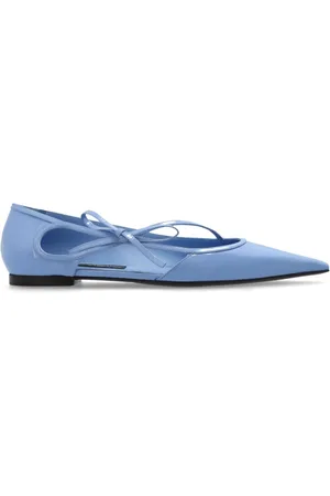 Dolce & Gabbana Schoenen, Dames, Blauw, 36 EU, Leer, Leren balletflats