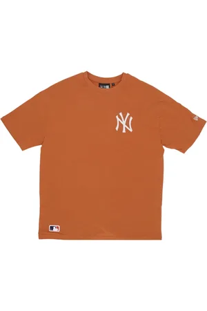 New Era Tops, Heren, Oranje, M, Katoen, NY Yankees Baseball Tee Essentials