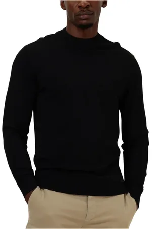 Genti Sweatshirts & Hoodies, Heren, Zwart, S, Zwarte stijlvolle trui voor mannen