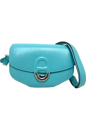 Hermès Pre-owned, Heren, Blauw, ONE Size, Leer, Tweedehands leren schoudertassen