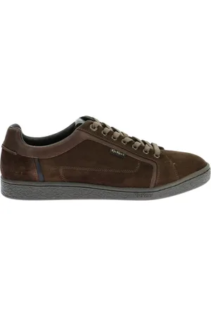 Kickers Schoenen, Heren, Bruin, 40 EU, Leer, Lage Sneakers Kick Sargasse