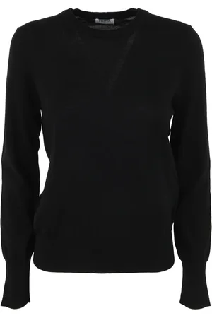Filippa K Truien, Dames, Zwart, M, Wol, Zwarte Merino Ronde Hals Trui