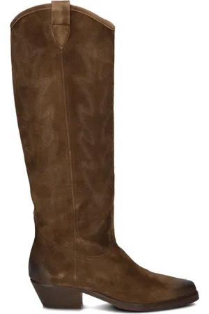 Billi Bi Schoenen, Dames, Bruin, 38 EU, Suède, Elegante Cowgirl Laarzen voor de Herfst