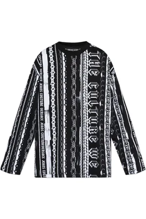 VERSACE Tops, Heren, Zwart, S, T-shirt met patroon