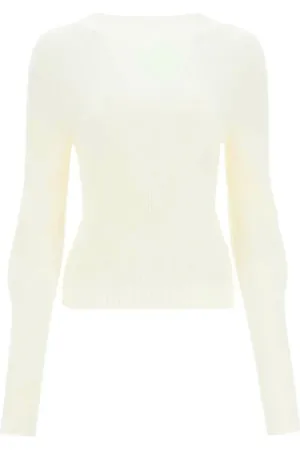 Low Classic Truien, Dames, Wit, S, Rayon, Witte Gebreide Top